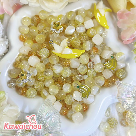 [TZ-53]バナナ陽映・8/10mm・💫新作・ シトリン さざれ石・天然石