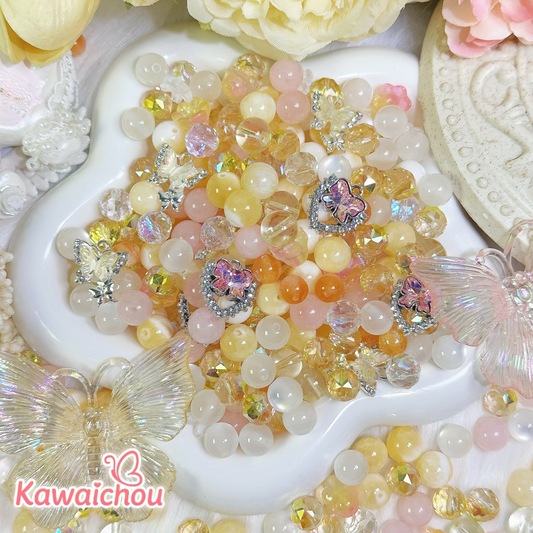 [TZ-15] ひだまりの羽・8/10mm・カラーチェンジ・ 天然石・ 🌷やさしい色合い