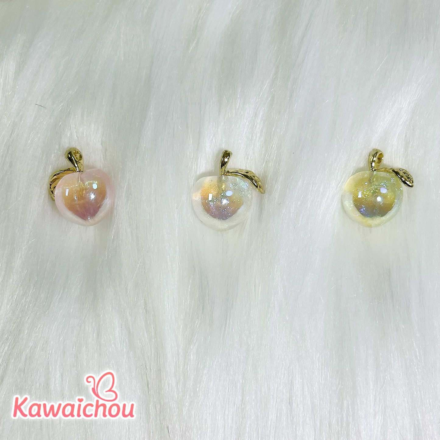 [TZ-19] りんごのしずく・16×13mm・🫧幻想的・高品質レジン