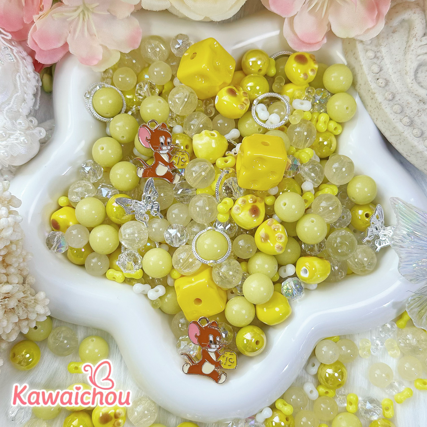 [TZ-23] チーズのこもりうた・8/10/12/16mm・💫夜光・陶器・玉髄・💖人気