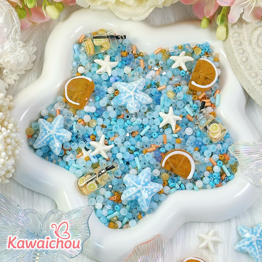 [TZ-30] ソルティオレンジ・2/3/4mm・シードビーズ・シェルビーズ・陶器・トルコ石