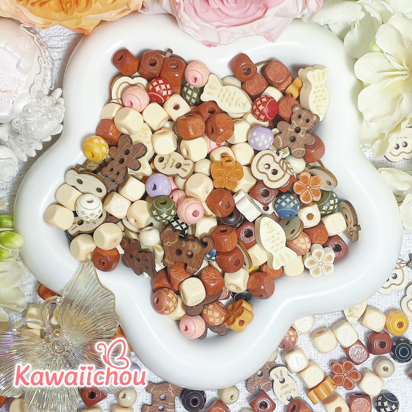 [TZ-110] 童話のかけら・8/10/12/14mm・DIY木製ビーズ